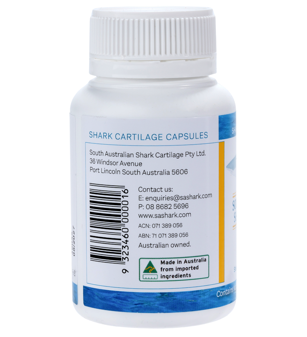 South Australian Shark Cartilage - 100 Capsules 500mg - Image 2