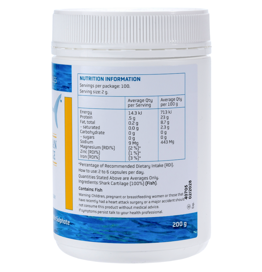 South Australian Shark Cartilage - 400 Capsules 500mg - Image 2