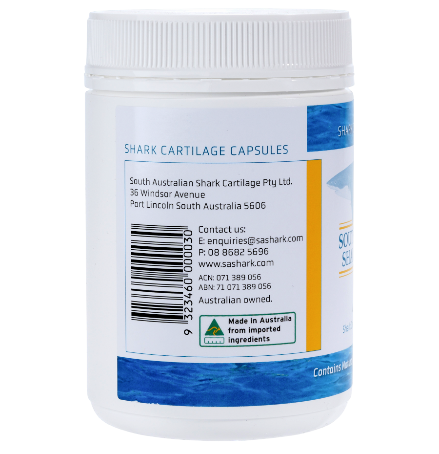 South Australian Shark Cartilage - 400 Capsules 500mg - Image 3